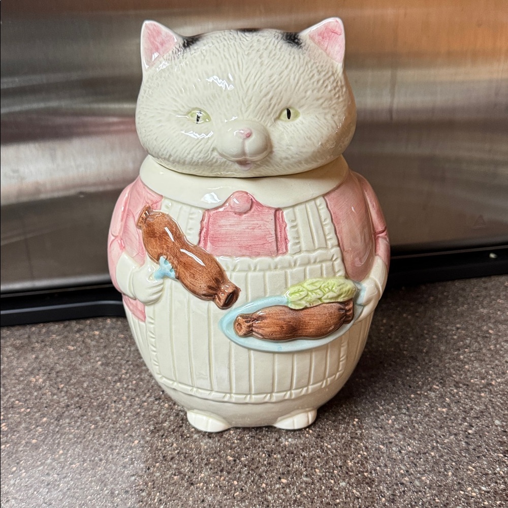 Vintage Ron Gordon Ceramic Cat Treat Jar - Picture 2 of 5